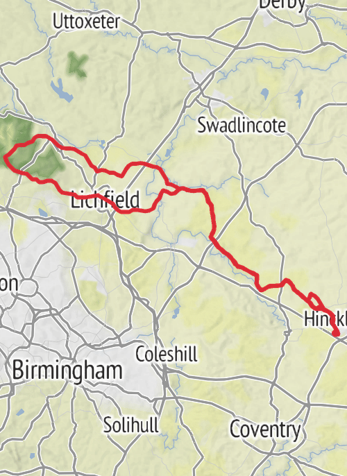 Hinckley and Bosworth Road Cycling mobile static map