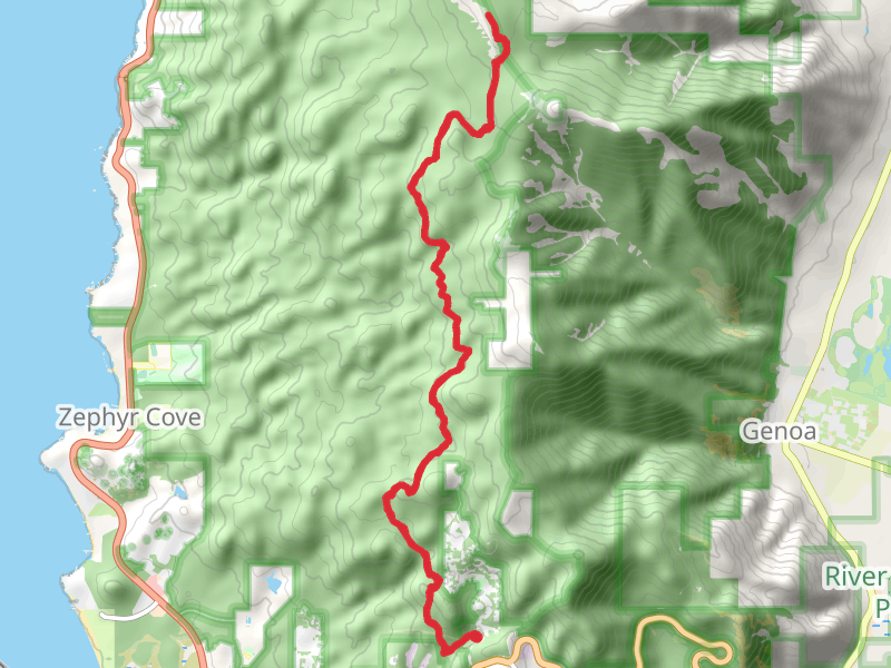 Tahoe Rim Trail from North Benjamin Drive