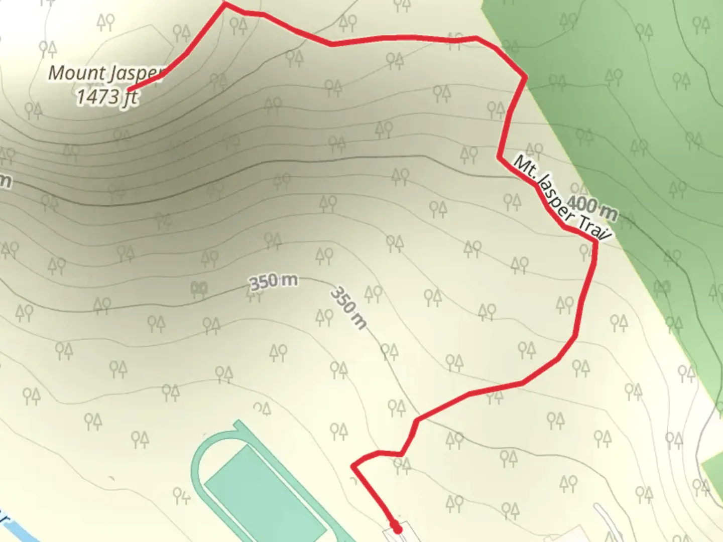 An image depicting the trail Mount Jasper Trail and its surrounding area.