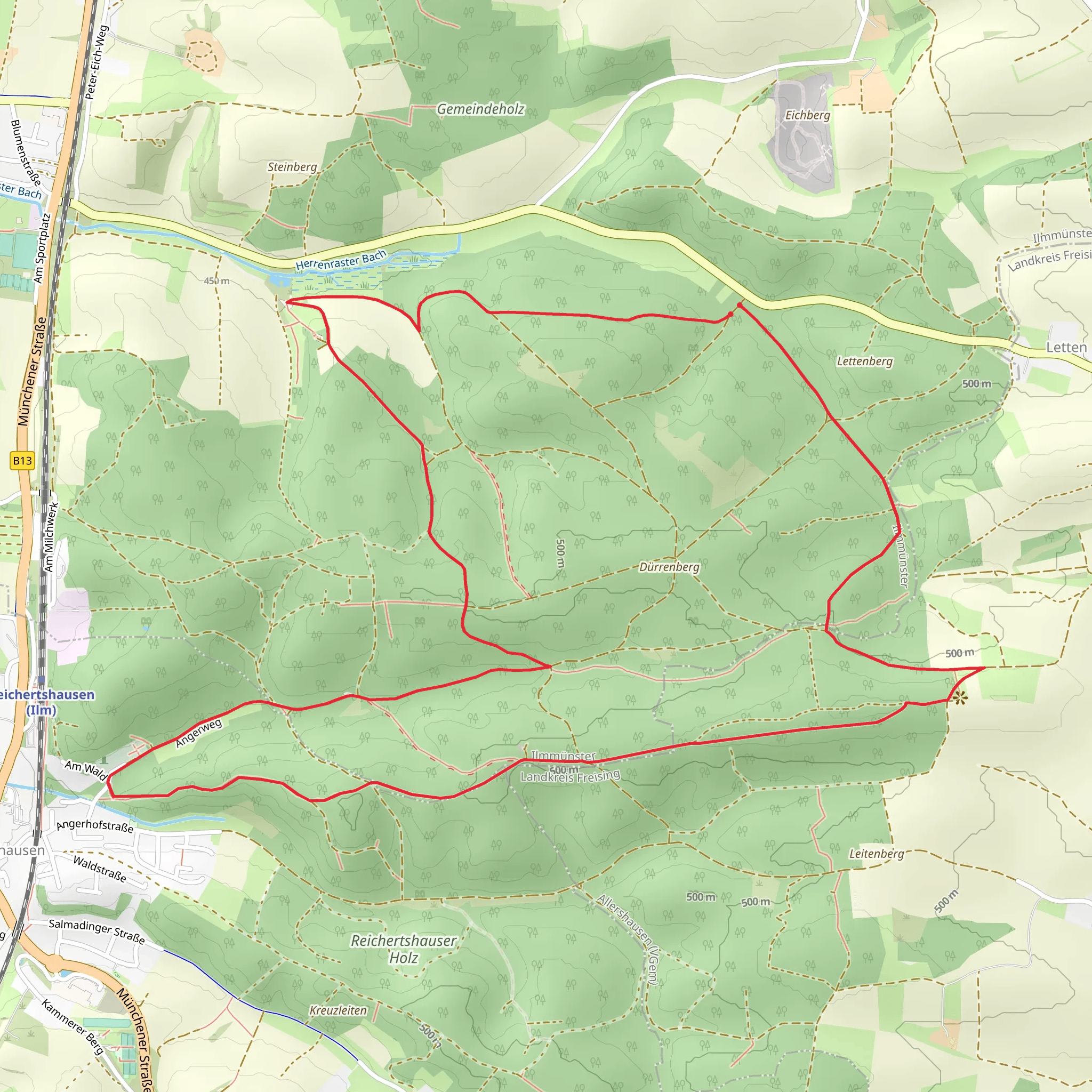 Gemeinden Wege mobile static map