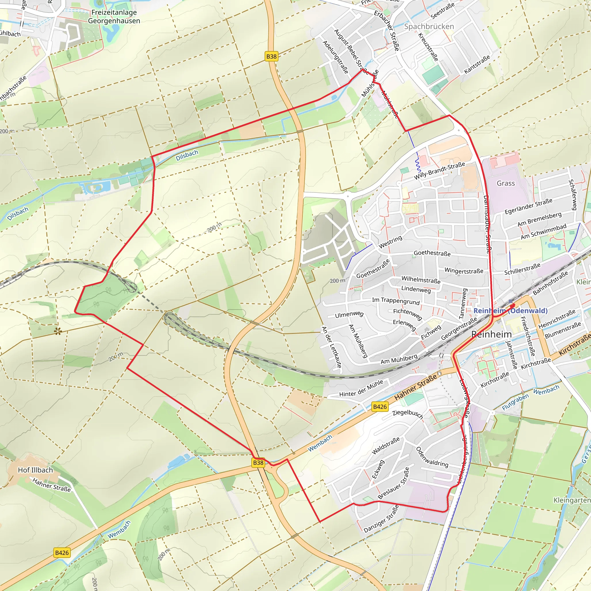 Ortsrundwanderweg Reinheim 3 mobile static map