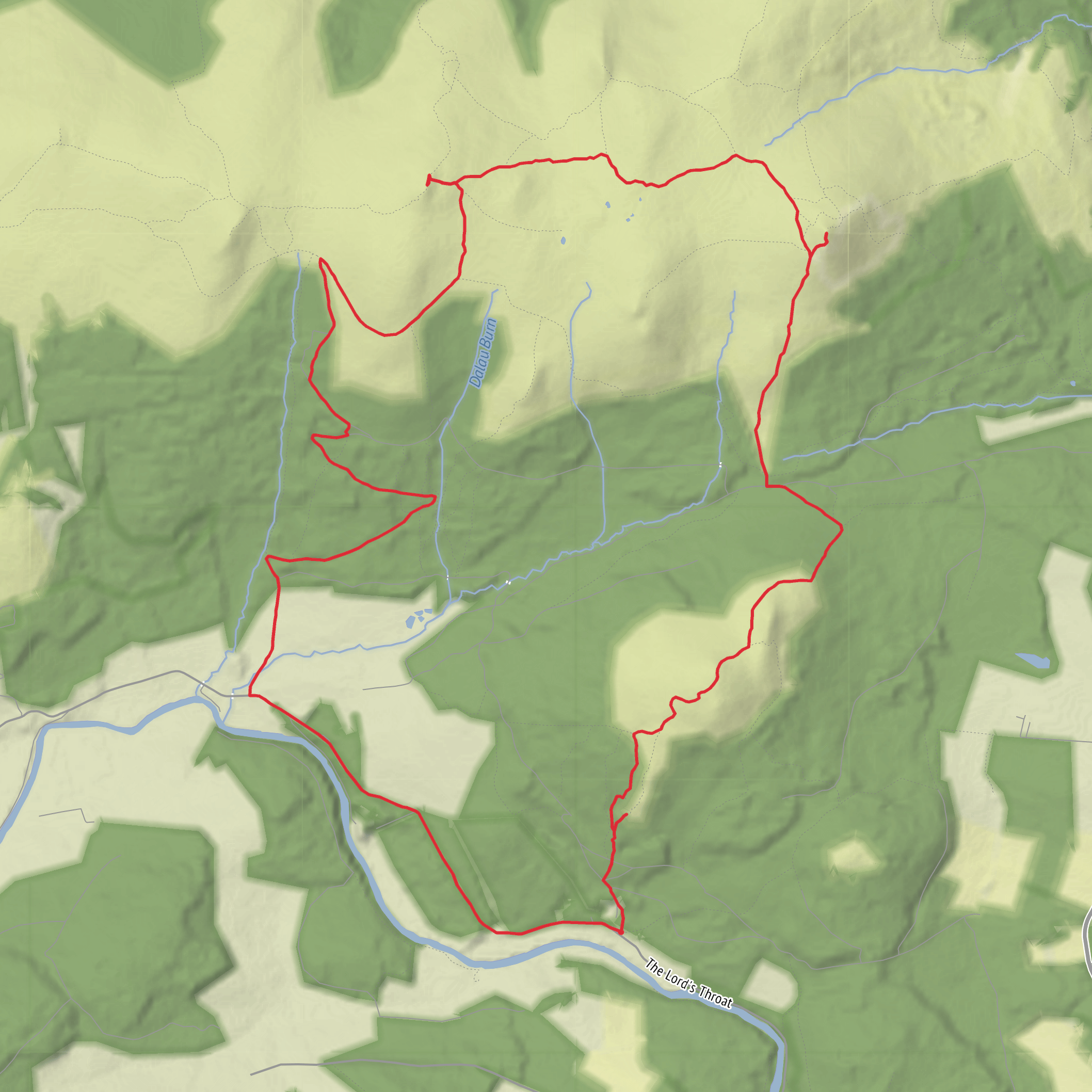 Millstone Hill, Mither Tap Fort and Bennachie Loop mobile static map