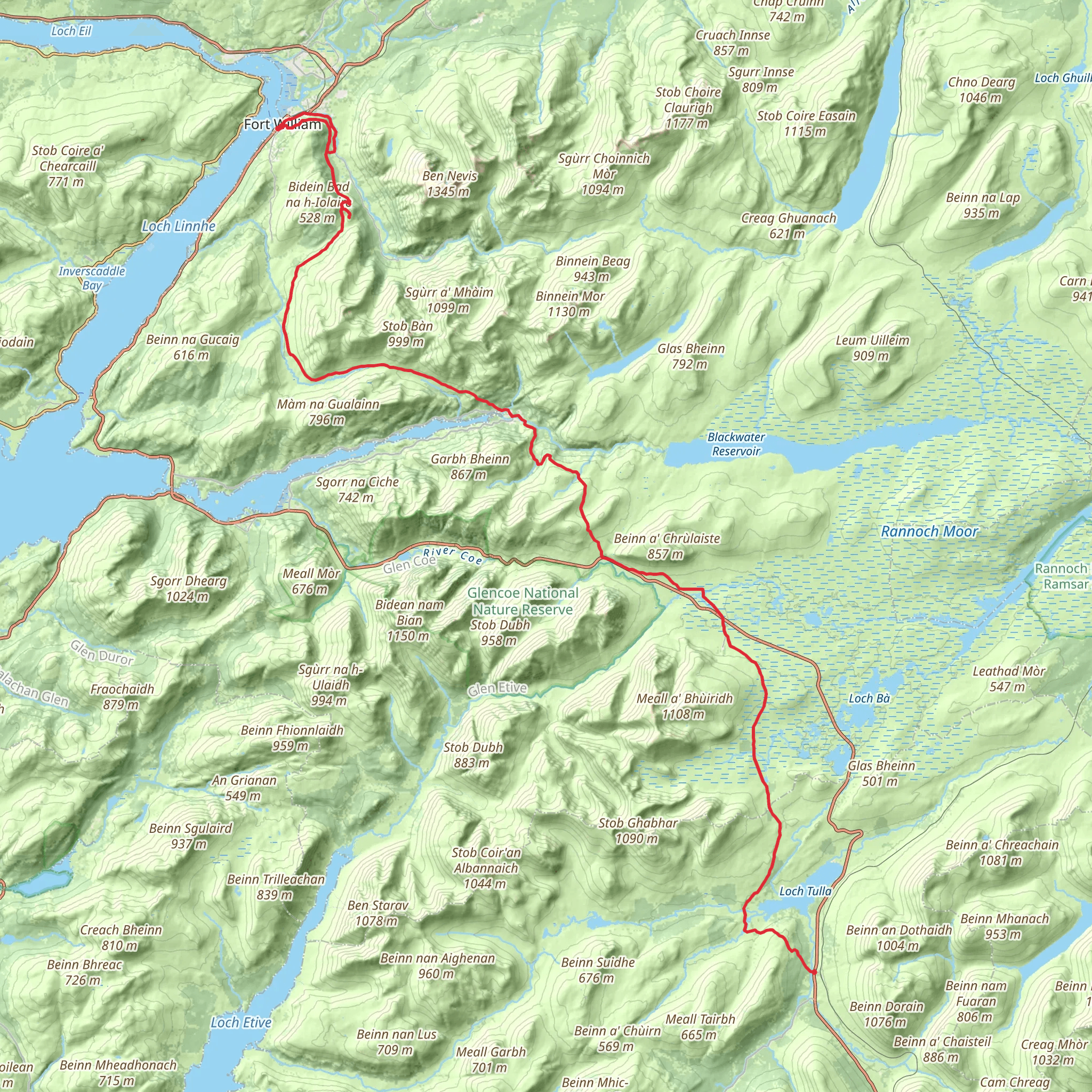 West Highland Way 4-Day Challenging Tour (Hillwalk Tours) mobile static map