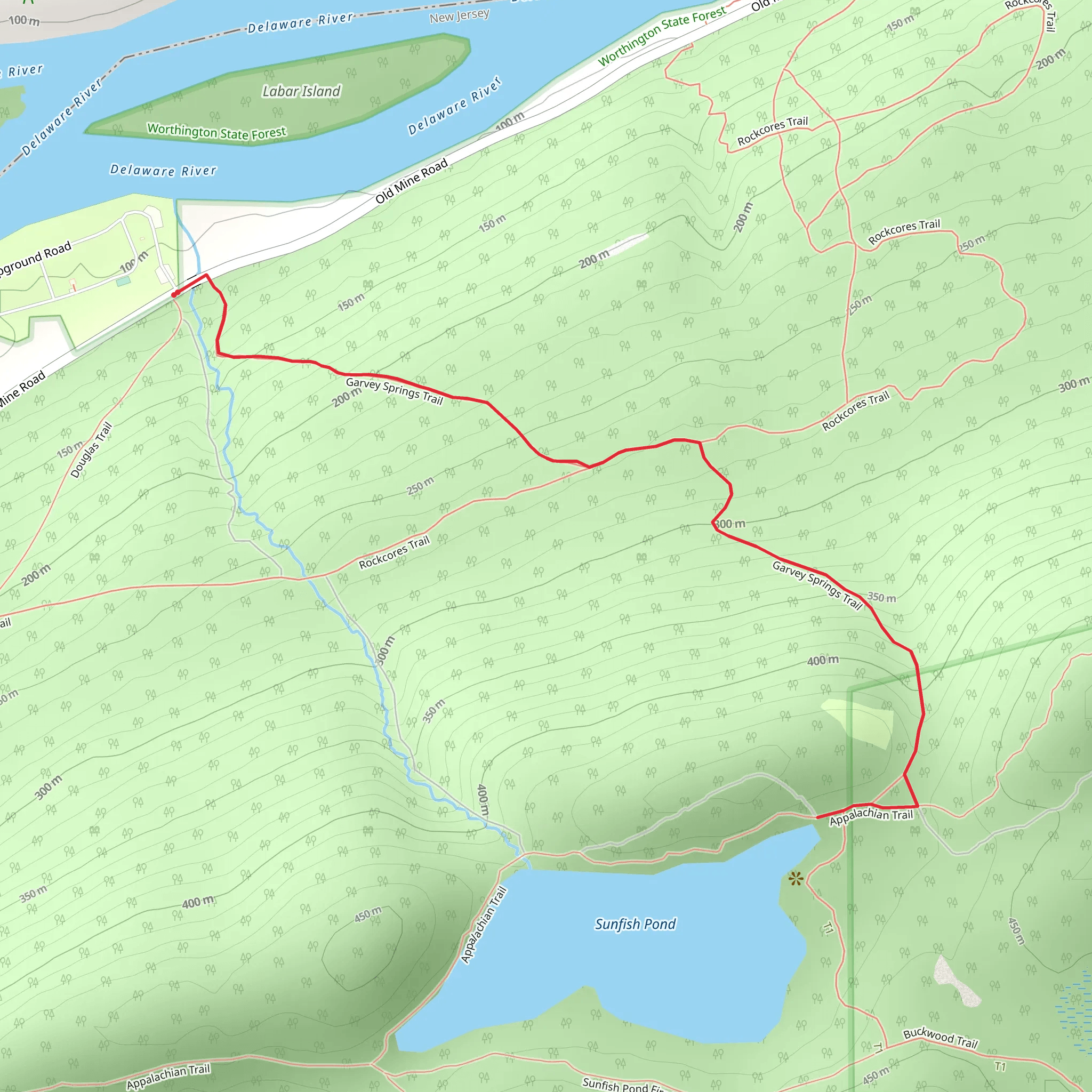 Sunfish Pond mobile static map